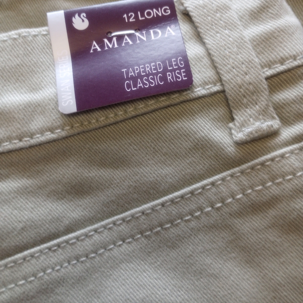 Gloria Vanderbilt Amanda Jeans size 12 LONG set of 5 - Picture 4 of 4